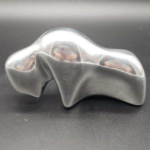 Hoselton Sculpture Heavy Aluminum Buffalo Shaped Paperweight or Figurine